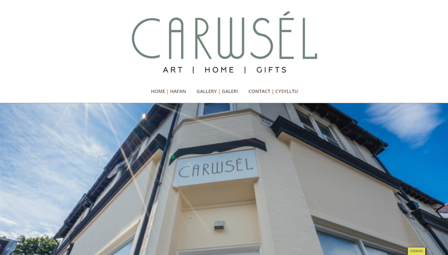 Screen grab of Carwsel website, built by WP Websites Wales